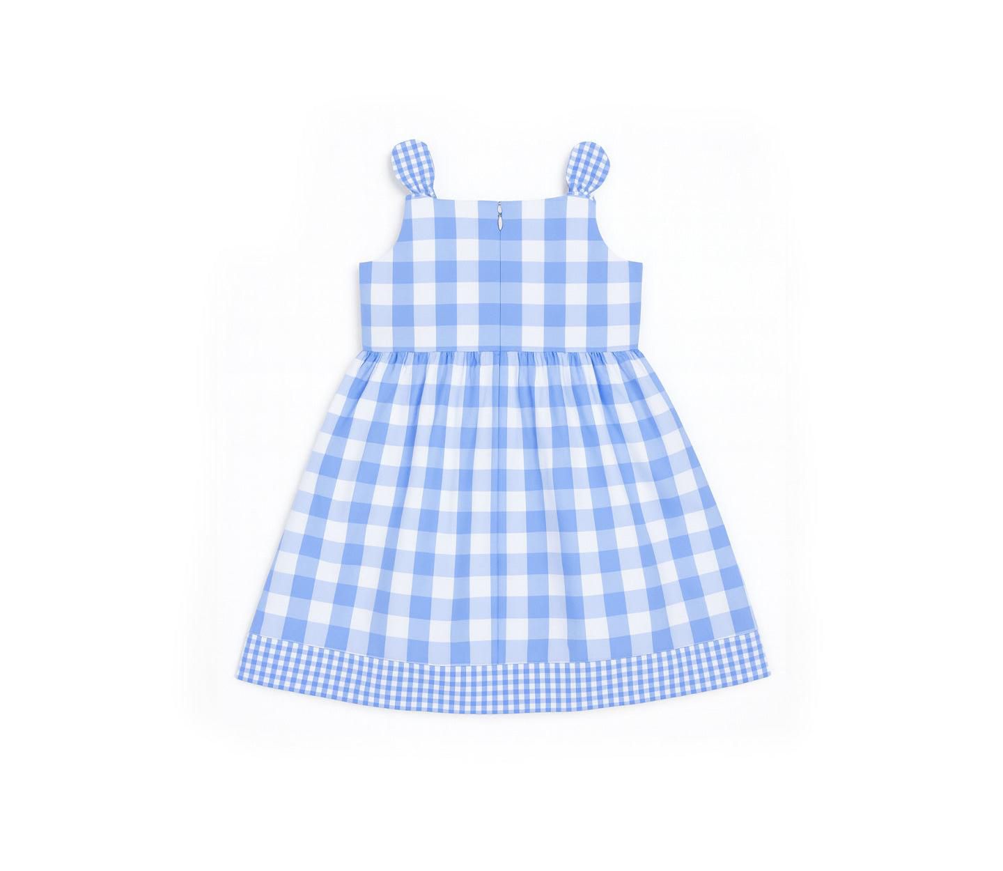 Платье Florence Eiseman Gingham Dress для девочек, цвет: Синий — фото 3