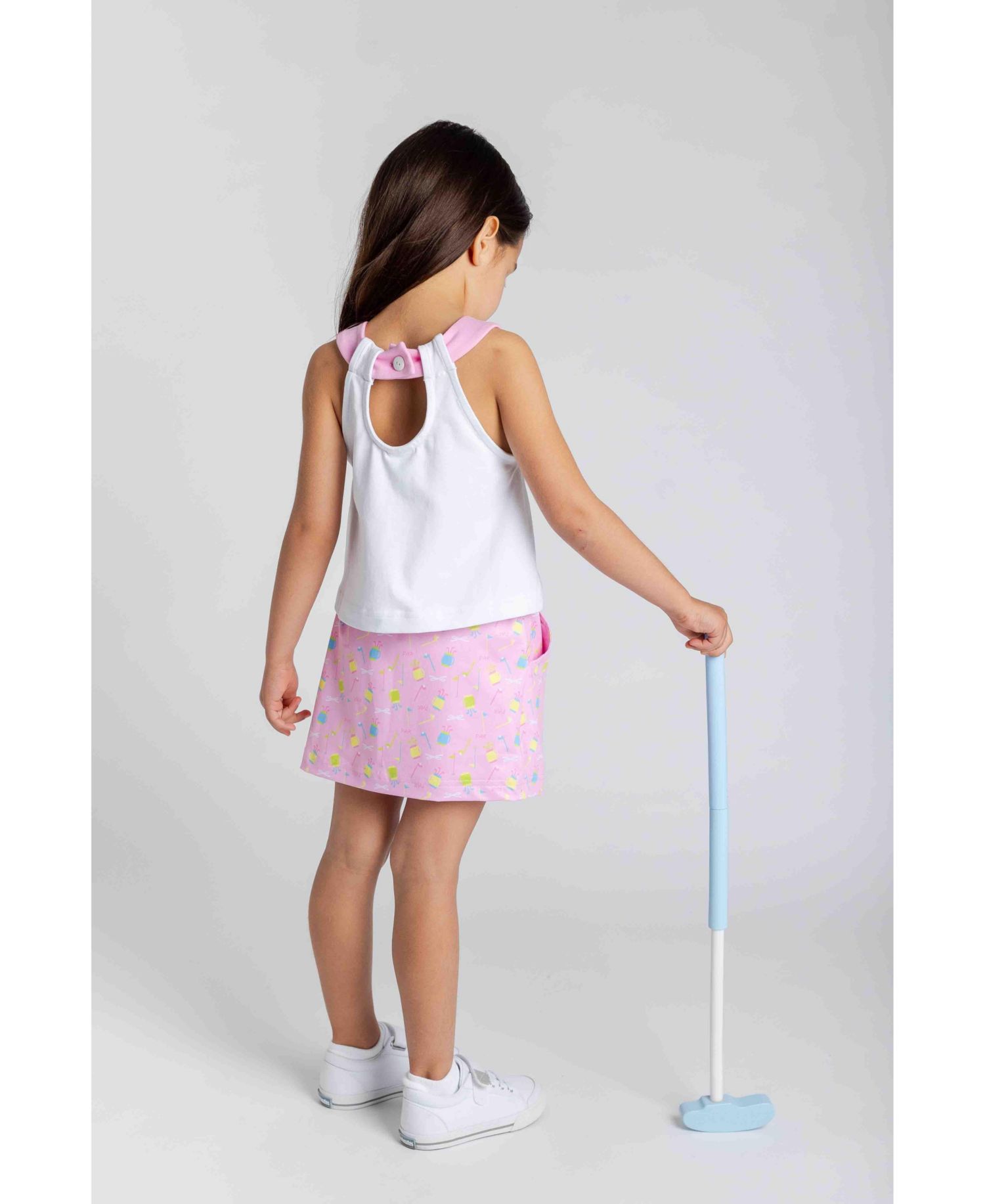 Little Girls Top And Skort Set With Golf