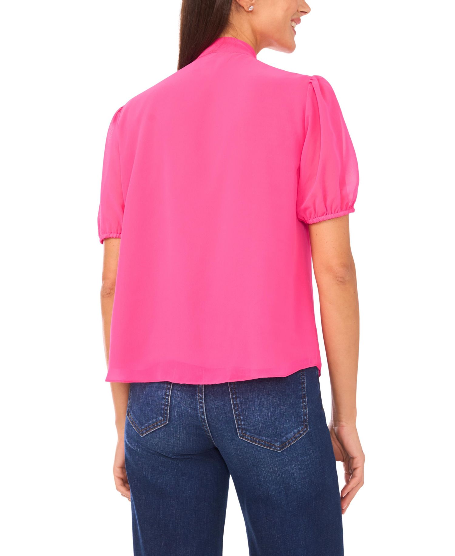 Women's Short-Sleeve Bow Tie Top