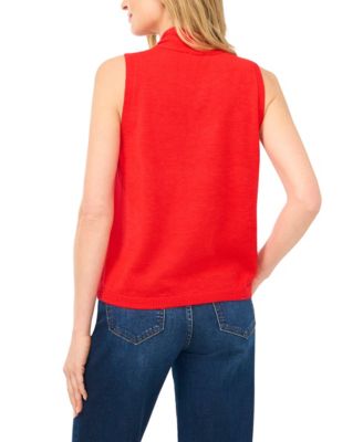 Women's Tie Neck Tank Sweater