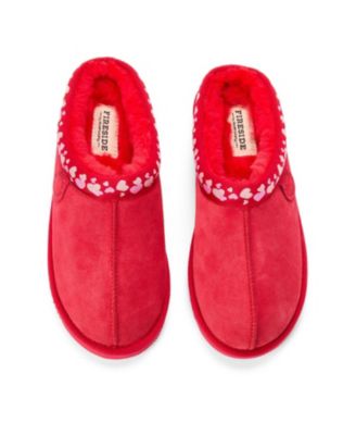 Women's Fireside Greta Genuine Shearling Clog Slipper with Embroidery