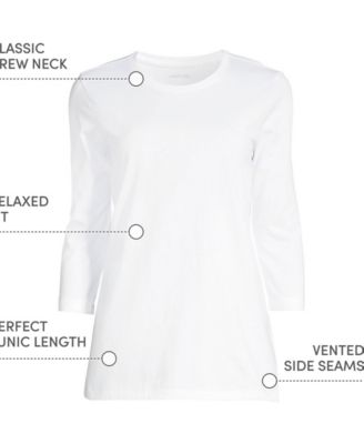 Women's Tall 3/4 Sleeve Cotton Supima Tunic