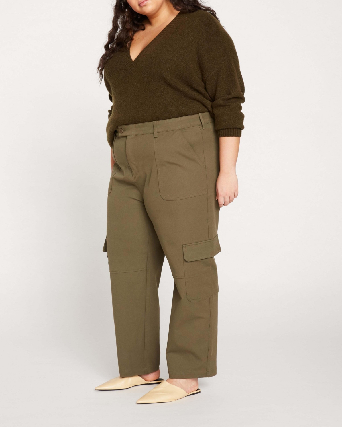 Universal Standard Plus Karlee Stretch Cotton Twill Cargo Pants