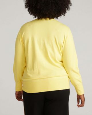 Plus Size Savvy Fine Knit V Sweater