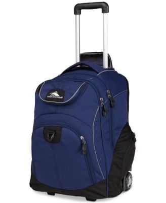 navy blue rolling backpack