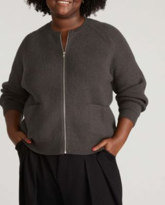 Women's Plus Size Better-Than-Wool Zip Cardigan Sweater