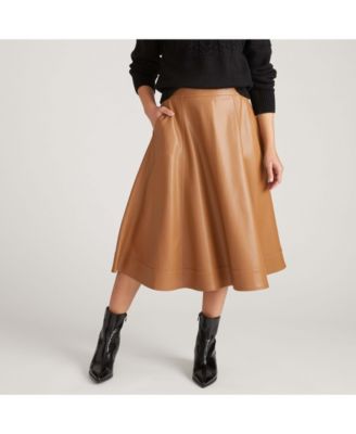 Women's Plus Size Plus Charlotte Leather Skirt