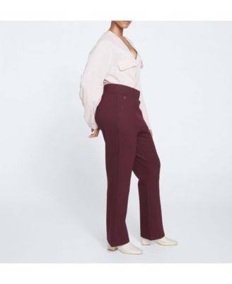 Plus Size Pull On Bootcut Ponte Pants
