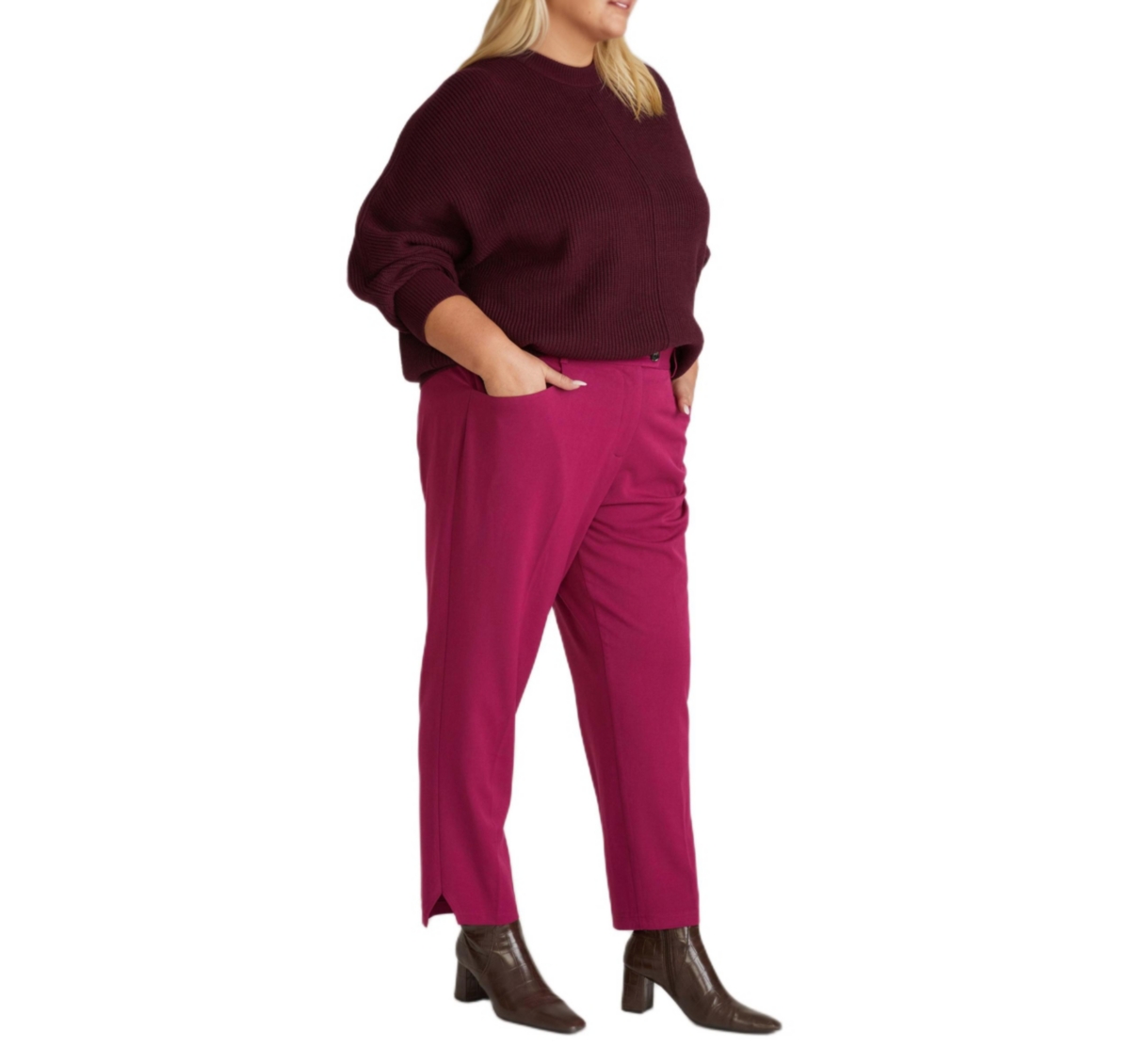 Universal Standard Women's Plus All Day Mercer Tapered Leg Pants