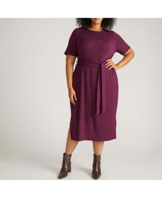 Plus Size TravelKnit Belted Dress