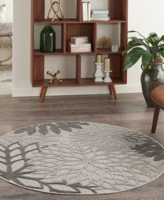 Aloha ALH05 Silver 5'3" Round Rug