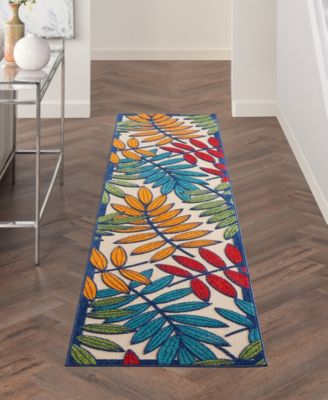 Aloha ALH18 Multi 2'3" x 10' Runner Rug