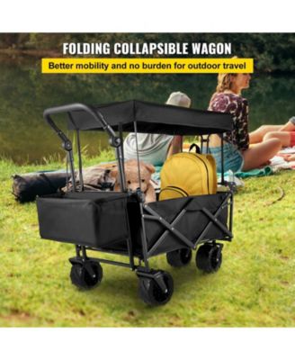 Collapsible Utility Wagon with Drink Holders & Large Storage Capacity