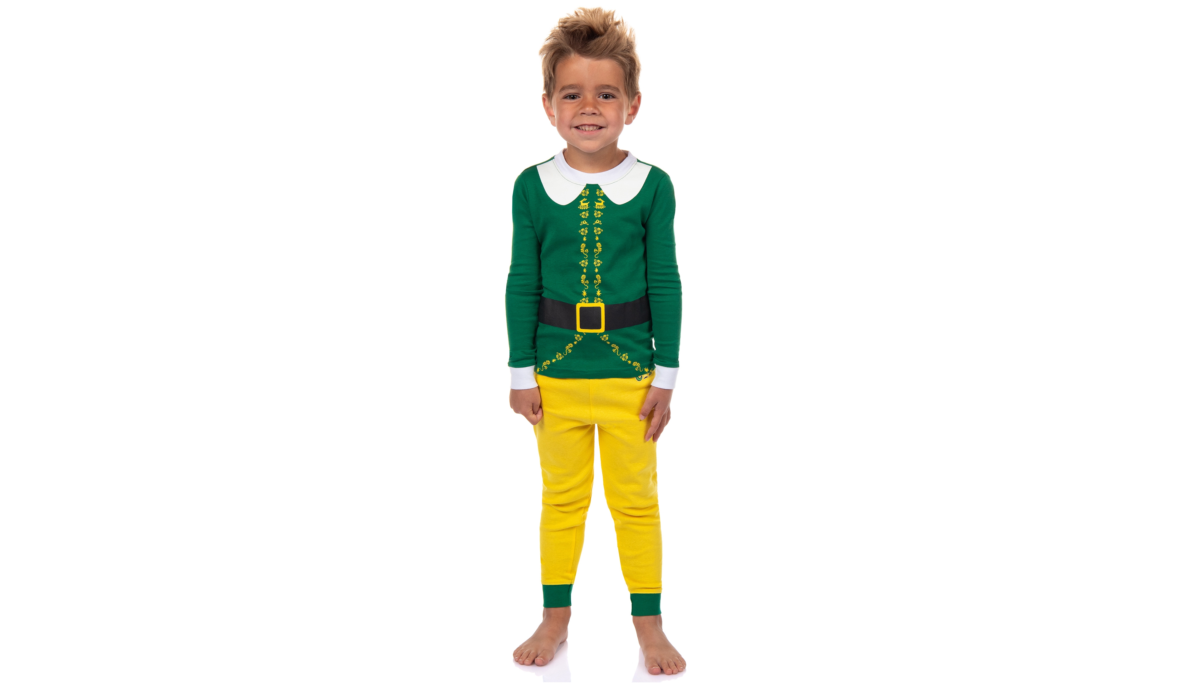 Elf Toddler Boys 5T - 6 Holiday Classic Christmas Buddy The 2-Piece Tight Fit Long Sleeve Pajama Set