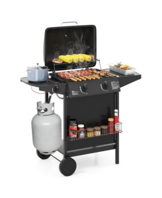 30 000 BTU Outdoor Burner Propane Gas Grill on Wheel