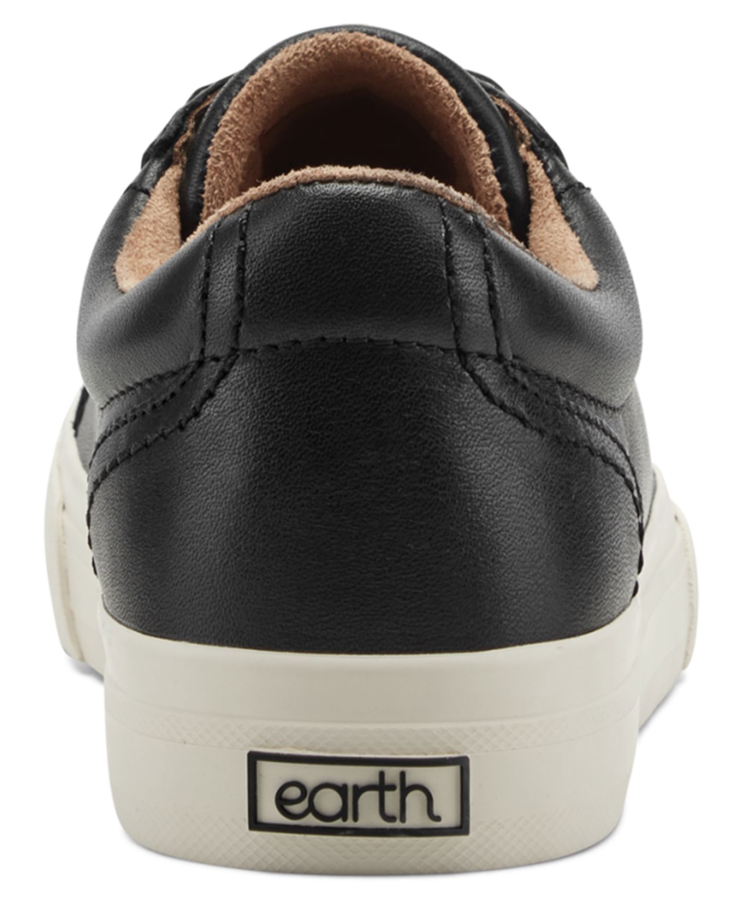 Женские кроссовки Earth Dailey Leather Low Profile Lace-Up, цвет: Чёрный кожаный — фото 3