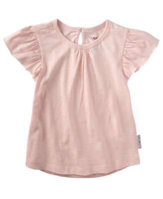 Baby Girls' Ruffle Shoulder Short-Sleeve Tops, 5-Pack