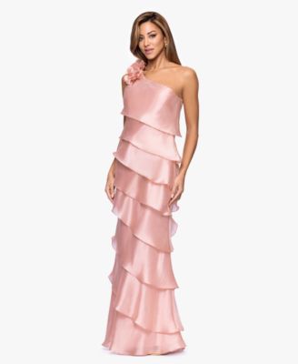 Women's Tiered Chiffon One-Shoulder Dress