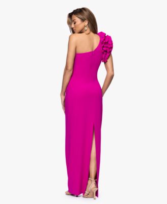 Women's One-Shoulder Ruffle Ball Gown