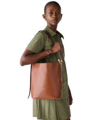 Halo Medium Smooth Leather Bucket Bag