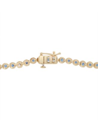 Blue Sapphire (2 ct. t.w.) and Diamond Accent Bracelet in 10k Yellow Gold