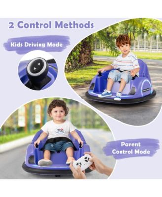 12V 360° Ride on Bumper Car for Toddlers with Remote Control