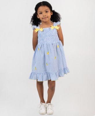 Girls' 2T-6X Pineapple Seersucker Dress