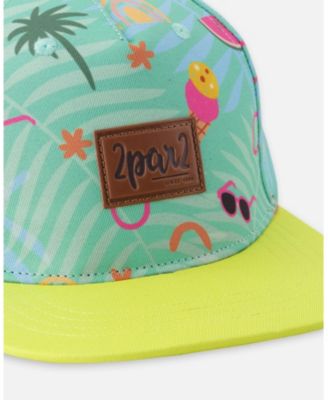 Girl Cap Beach Print - Toddler|Child