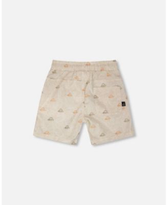 Big Boys Poplin Shorts Safari Print