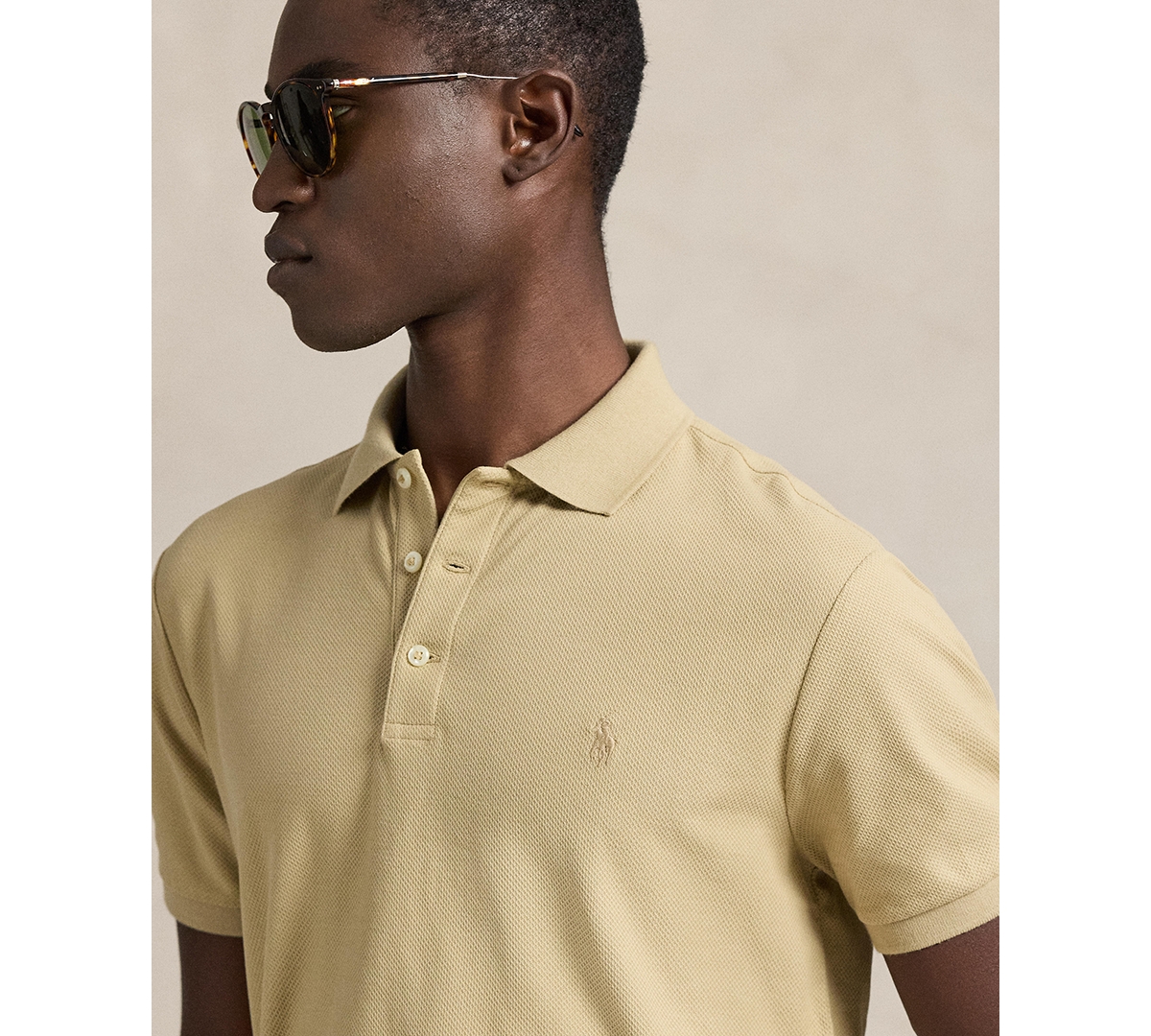 Polo Ralph Lauren Men's Slim-Fit Honeycomb Mesh Polo Shirt
