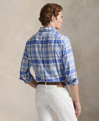 Men's Classic-Fit Plaid Pattern Shirt