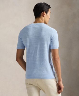 Men's Textured Lightweight Sweater T-Shirt
