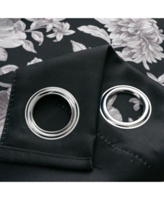 100% Polyester 190 GSM Eloise Reversible Blackout Grommet Curtain Panel