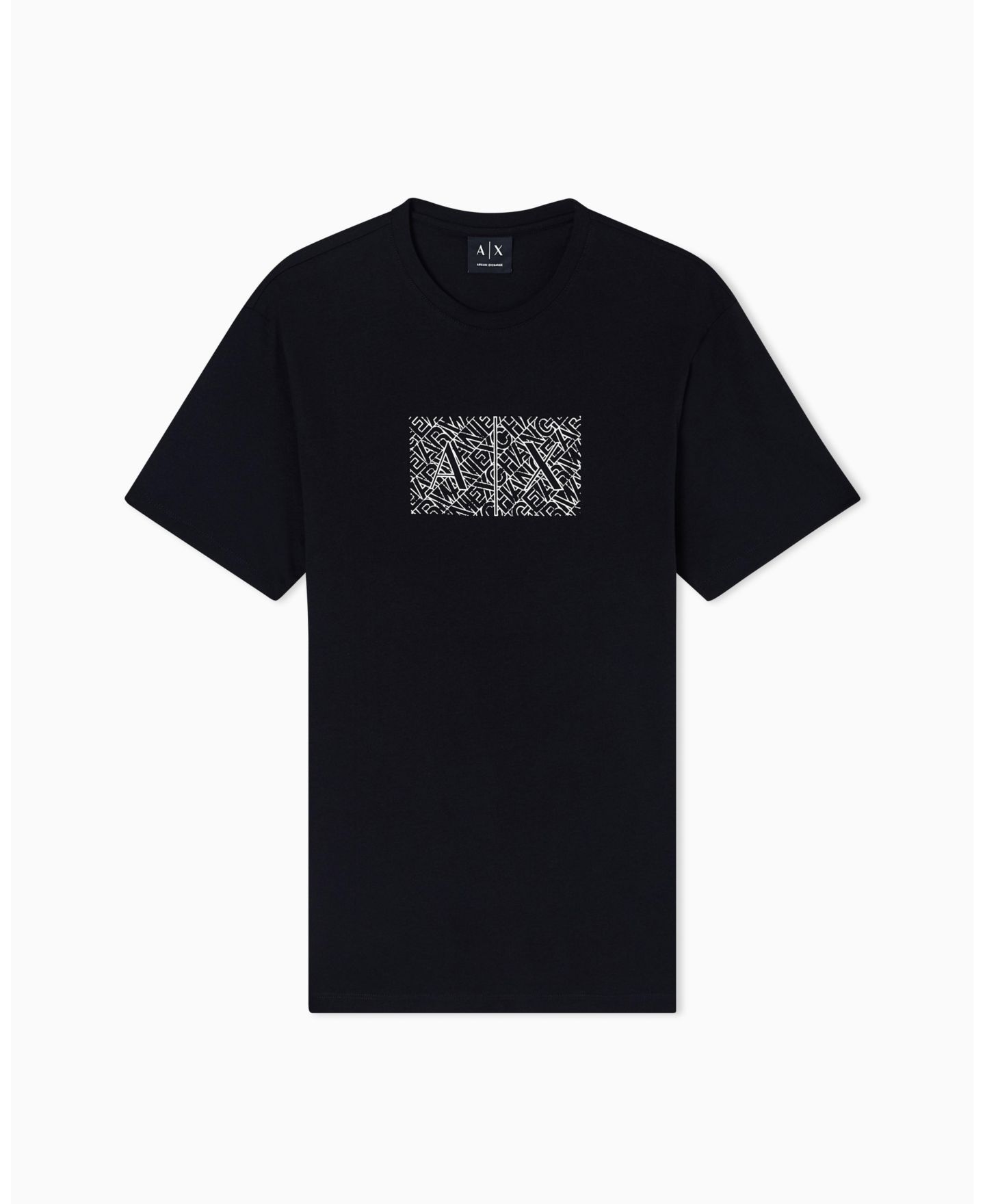 Мужская футболка A|X Armani Exchange Short Sleeve Jersey Printed Box Logo, цвет: Чёрный — фото 5