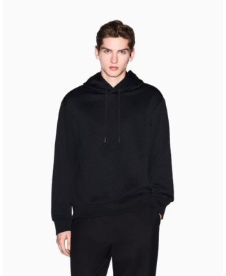 Men's Jacquard Allover Print Logo Hoodie