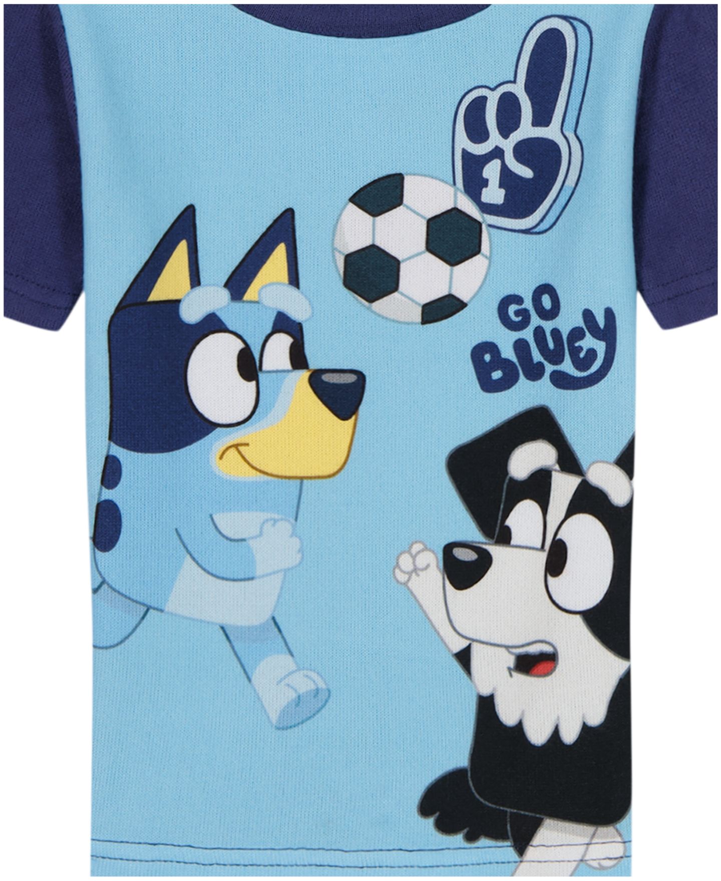 Детский комплект Bluey Go Blue для малышей: топ с коротким рукавом и джоггеры, 2T-4T, цвет: Синий / Тёмно-синий — фото 4