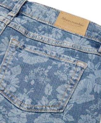 Girls’ High Rise Relaxed Floral Denim Shorts