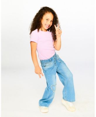 Big Girls Wide Leg Denim Jeans
