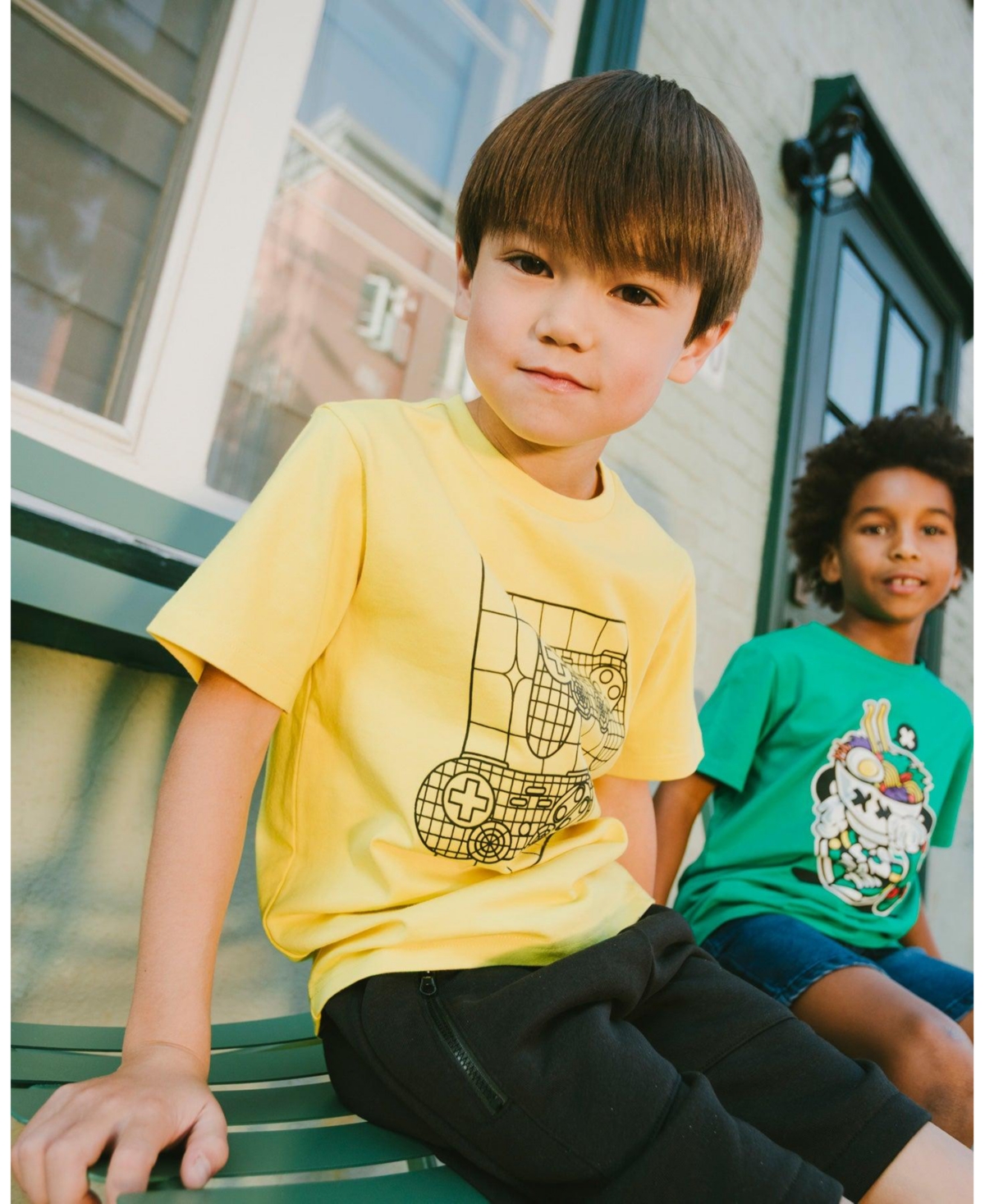 Deux par Big Boys ganic Cotton Jersey T-Shirt with Gamer