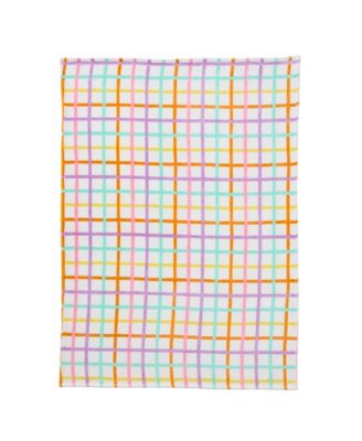 Chromatic Grid Plush Throw, 50" x 70"
