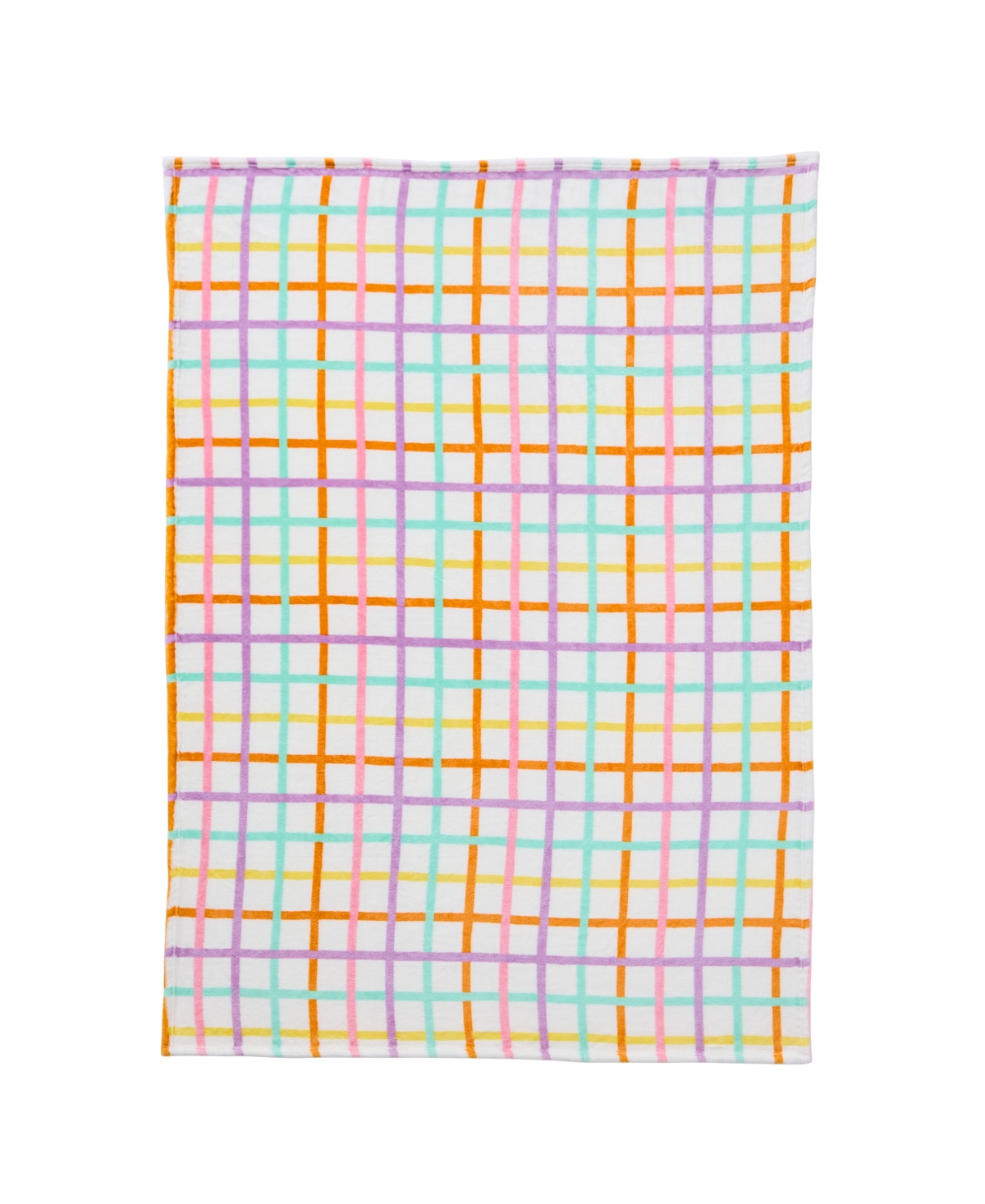 Hallmark Chromatic Grid Plush Throw, 50" x 70"