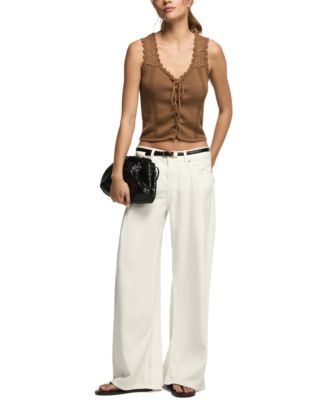 Women's Lace-Up Sweater Vest