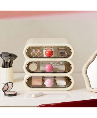 3-Tier Clear Front Storage Organizer for Vanity, Bathroom, Office