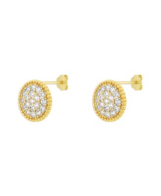 Round Pave CZ Studs