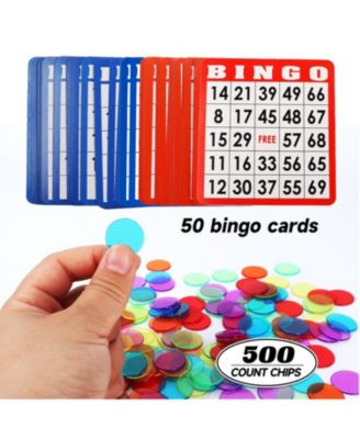 Deluxe Bingo Game Set with 8" Bingo Cage and Master Board, 75 Bingo Balls, 500 Chips, 50 Bingo Cards