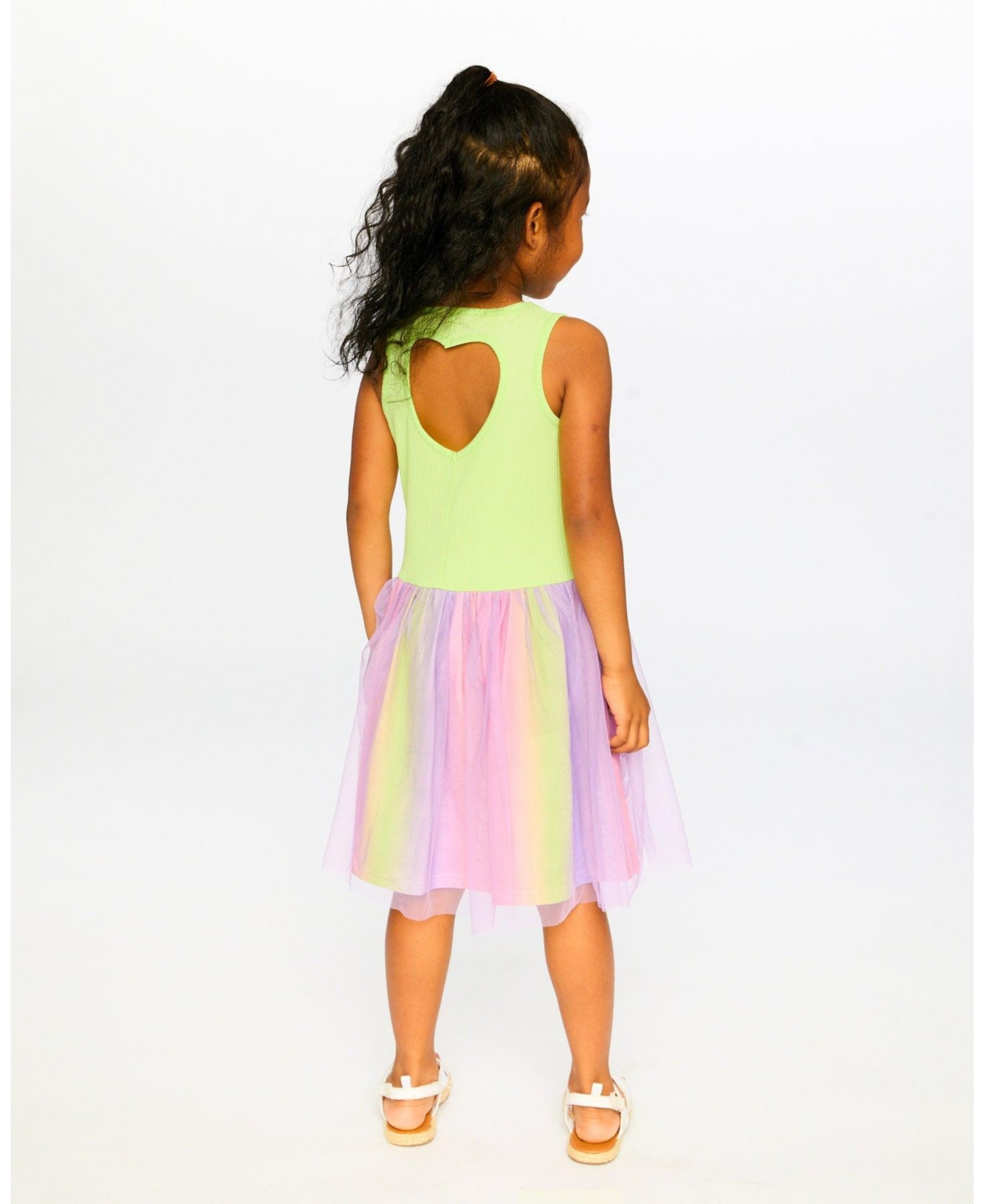 Draft - Deux par Toddler Girls Sleeveless Bi-Material Dress