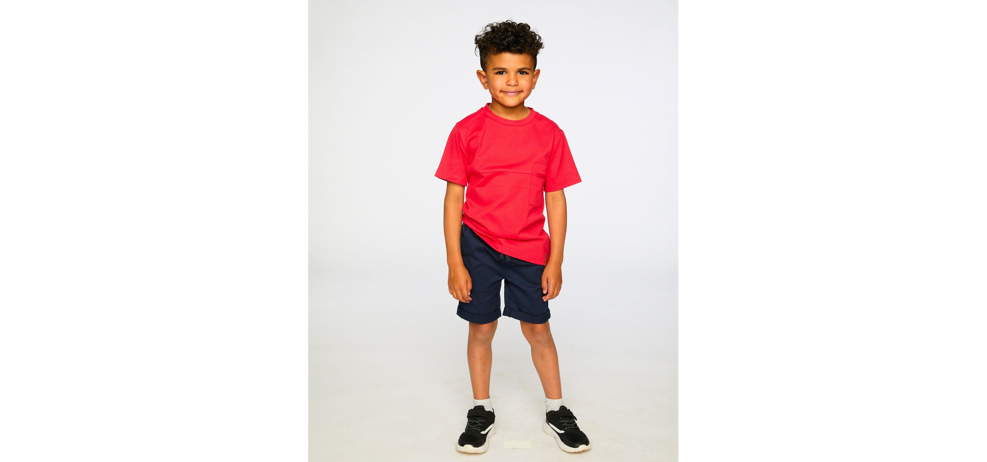 Deux par Deux Baby Boys Stretch Twill Shorts Dark Blue