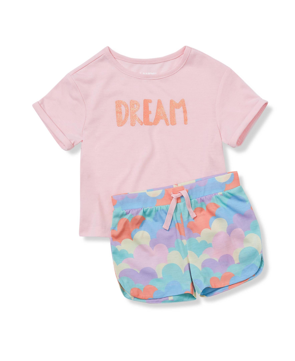 Lands' End Big Girls Short Sleeve Tee and Shorts Pajama Set