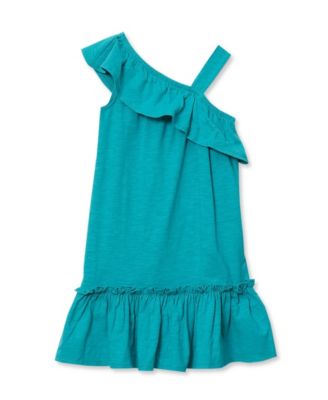 Girls Ruffle Asymmetrical Dress