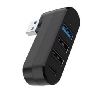 RISOKEYS Rotatable 4 Port USB 3.0 Hub with 180° Swivel, 5Gbps ...
